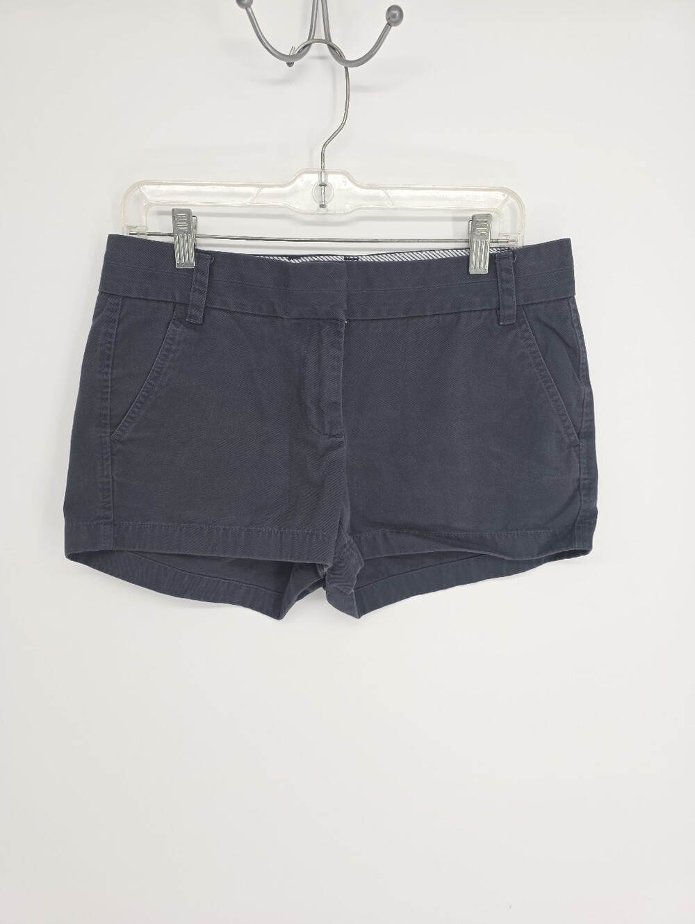 Womens J Crew Chino Shorts Size 6 Blue Gray